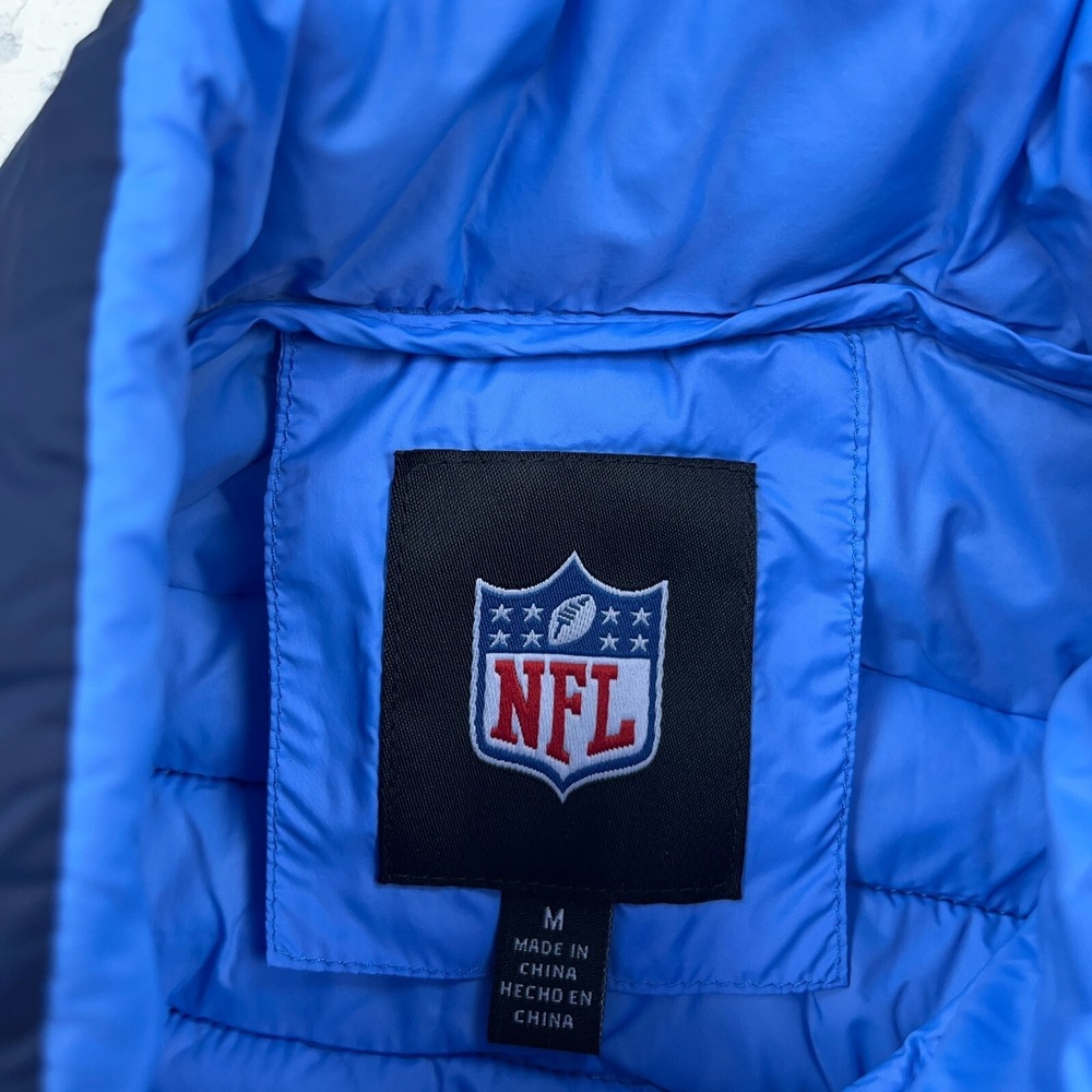 Tennessee Titans Puffer Jacket Vest Men Medium Blue Performance NFL Football - Picture 5 of 9